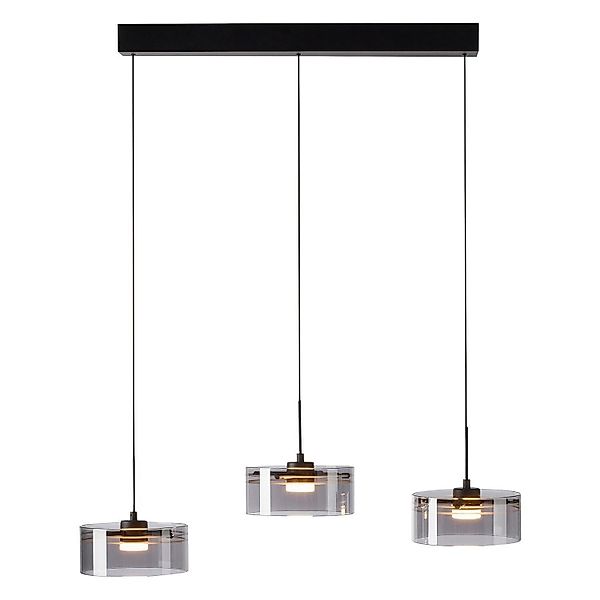 MONDO LED Pendelleuchte KARENA, 3-flammig, Rauchfarben, günstig online kaufen