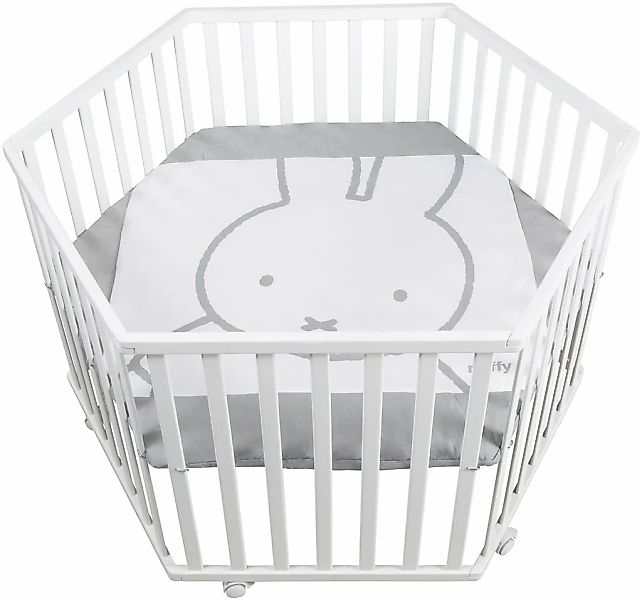 roba Laufgitter "miffy, weiß, 6-eckig" bis 15 kg mit Stoffeinlage günstig online kaufen