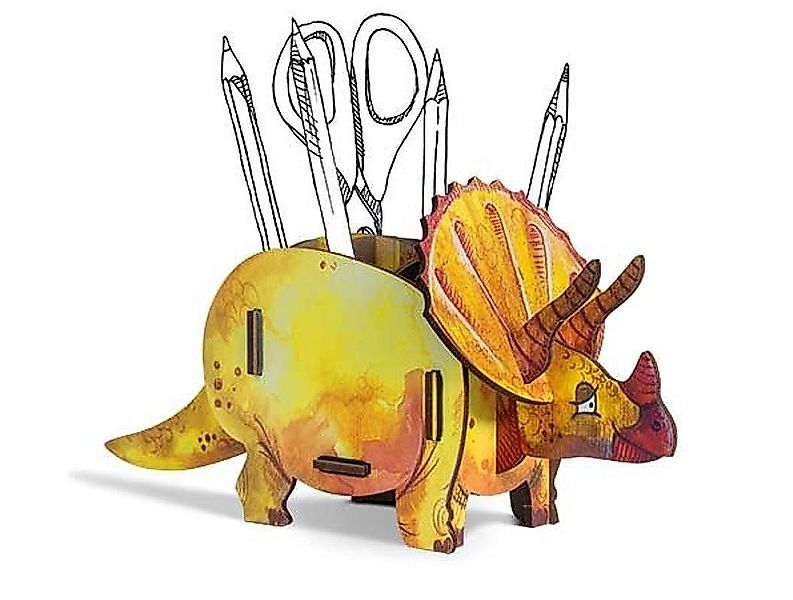 WERKHAUS® Aufbewahrungsbox Werkhaus Stiftebox Dinos Triceratops günstig online kaufen