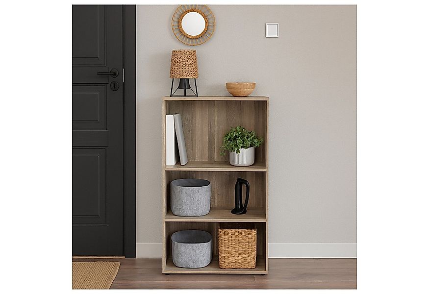 HTI-Living Mehrzweckregal Standregal Nina mit 3 Fächern Sonoma, Stück 1-tlg günstig online kaufen