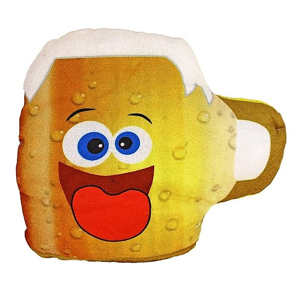 Plüschfigur Plüsch Bierkrug mit lustigem Gesicht - ca. 14 x 18 cm günstig online kaufen