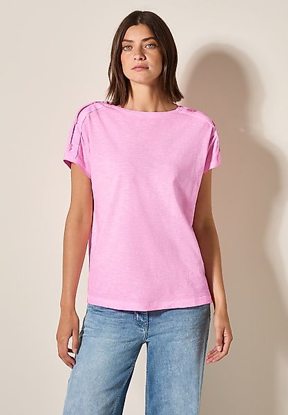 Cecil T-Shirt aus softem Materialmix günstig online kaufen