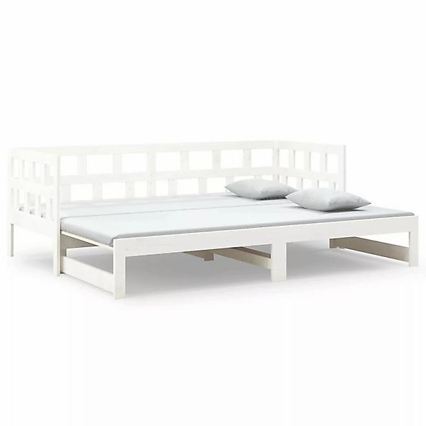 vidaXL Tagesbett Ausziehbar Weiß Massivholz Kiefer 2x(90x200) cm1279739 günstig online kaufen