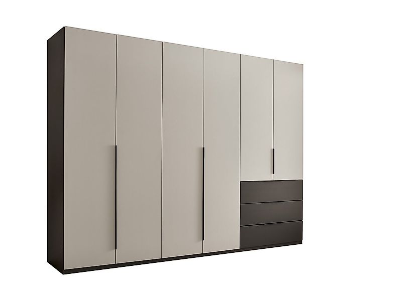 Schlafkontor Kleiderschrank in Grau, Dekorfolie - 300x225,5x60cm (BxHxT) günstig online kaufen