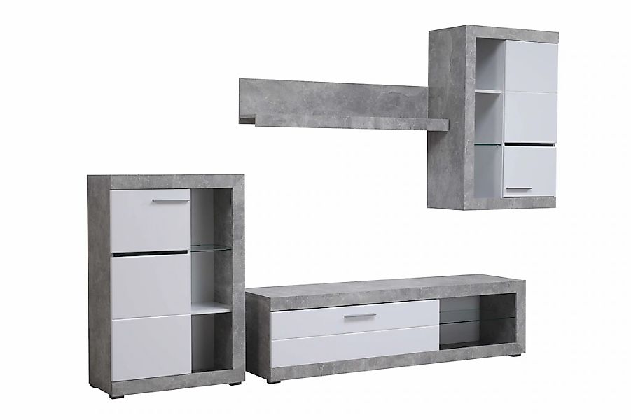 INOSIGN Wohnzimmer-Set "Rosso Wohnwand, Mediawand, Anbauwand, für TV bis 60 günstig online kaufen