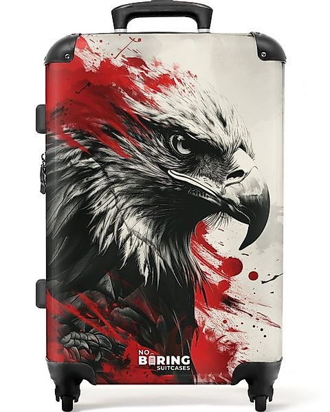 NoBoringSuitcases.com© Hartschalen-Trolley Schwarzer und weißer Adler mit r günstig online kaufen