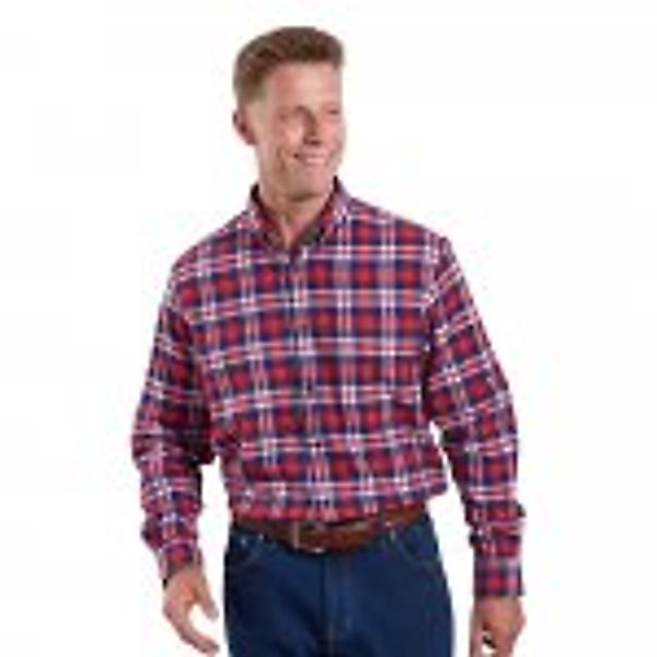 Baumwoll-Flanellhemd,grün-blau günstig online kaufen