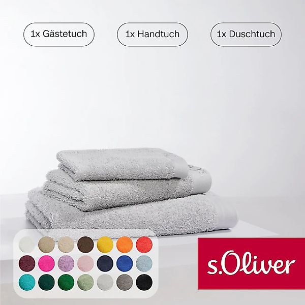 s.Oliver Handtuch Set »s.Oliver, Premium Qualität, 600 gr/m²,«, (Set, 3 St. günstig online kaufen