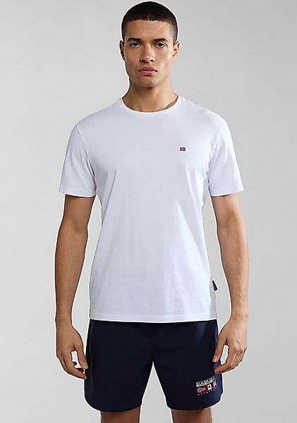 Napapijri T-Shirt Weißes Kurzarm-Herren-T-Shirt mit Rundhals & günstig online kaufen