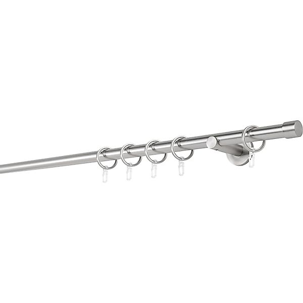 Mydeco Maß-Gardinenstange mit Endstück Cap Edelstahl Ø 2 cm x 370 cm günstig online kaufen