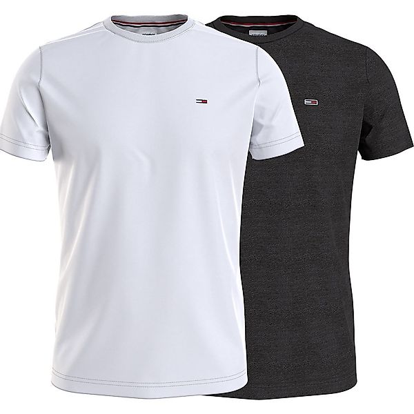 Tommy Jeans Kurzarm Rundhalsausschnitt T-shirt 2 Paare 2XL White / Black günstig online kaufen