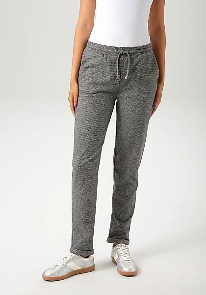 Aniston CASUAL Schlupfhose im trendigen Hahnentritt-Muster günstig online kaufen