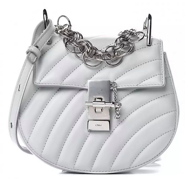 Chloé Schultertasche Drew Bijou Crossbody Tasche Kalbsleder in Airy Grey, A günstig online kaufen