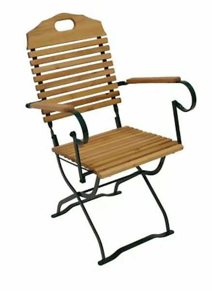 DEGAMO® Kurgarten - Sessel BAD TÖLZ, Flachstathl grün + Robinie, klappbar günstig online kaufen