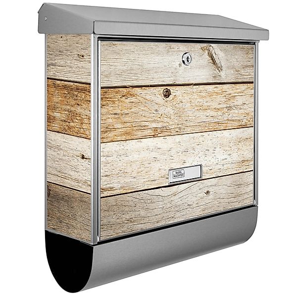 Banjado Briefkasten Edelstahl 38x39x12cm Mit Zeitungsfach Inkl. Montagemate günstig online kaufen
