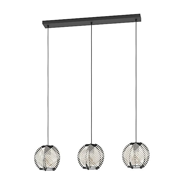 EGLO Hängeleuchte »Waverton Hängelampe, Esszimmerlampe, Metall, Holz, Texti günstig online kaufen