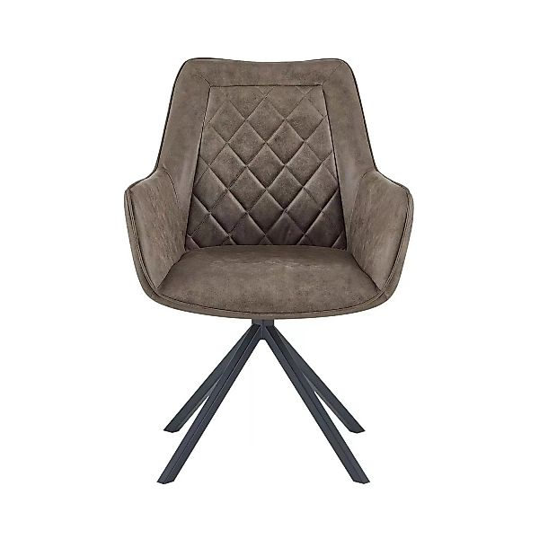 MeGusta Moderner Stuhl Armlehnstuhl Braun Polsterstuhl Esszimmerstuhl mit A günstig online kaufen