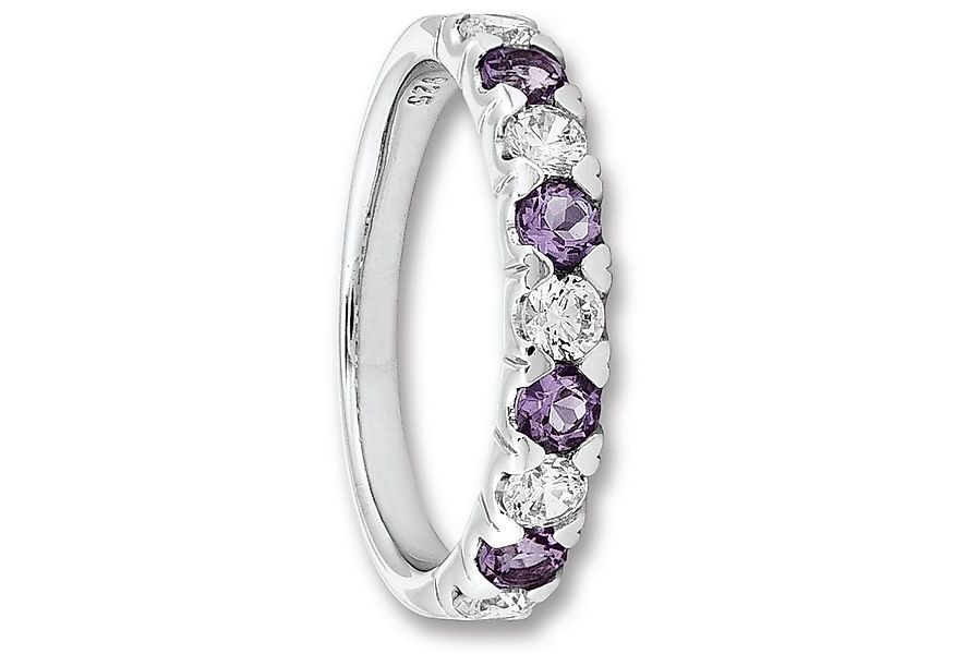 ONE ELEMENT Silberring Zirkonia & Amethyst Ring aus 925 Silber, Persönliche günstig online kaufen