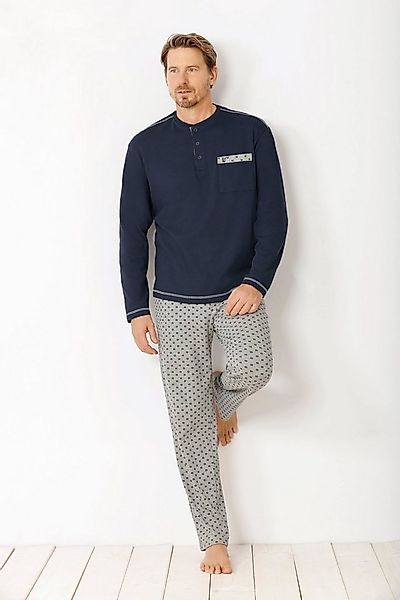 Hajo Schlafanzug Herren Pyjama lang (2 günstig online kaufen