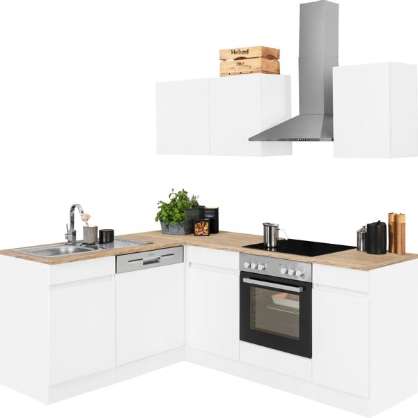 OPTIFIT Winkelküche "Roth" Stellmaße 210x175 cm,wahlweise mit E-Geräten, Pu günstig online kaufen
