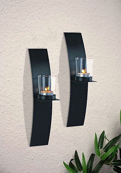 Gravidus Wandkerzenhalter 2er Set Wandkerzenhalter Teelichthalter günstig online kaufen