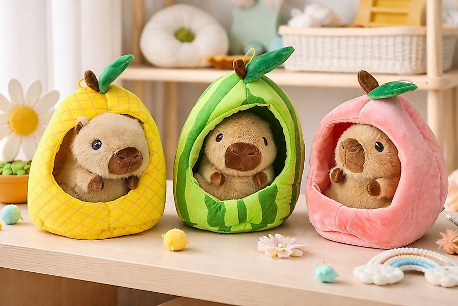 soma Kuscheltier Capybara Plüschtier 22cm im Früchte-Versteck braun Ananas günstig online kaufen