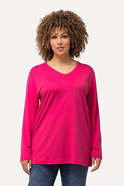 Ulla Popken T-Shirt Shirt V-Ausschnitt Relaxed günstig online kaufen