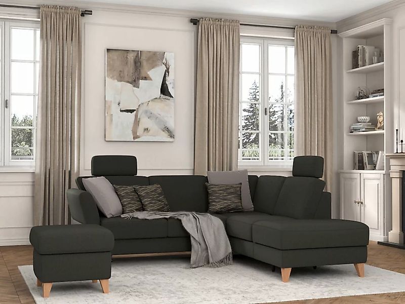 sit&more Ecksofa »Visby L-Form«, Wahlweise mit Bettfunktion und Stauraum, f günstig online kaufen