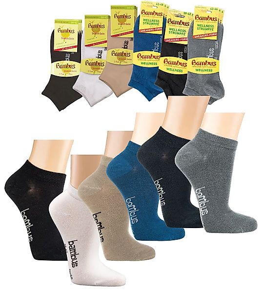 Wowerat Sneakersocken Sneaker Bambus (Set, 3-Paar, günstig online kaufen