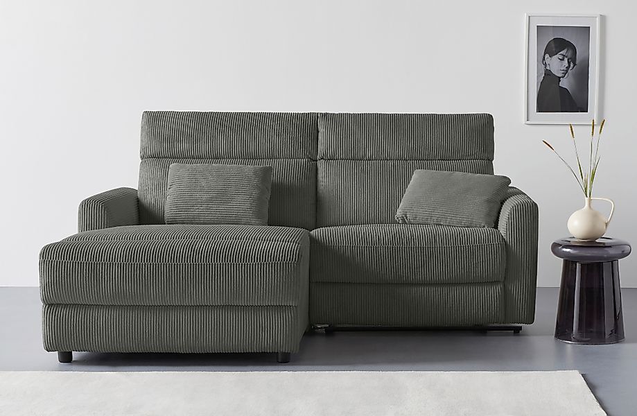 INOSIGN Ecksofa »JENNA, L-Form, 209cm, manuelle u. elektrische Funktion, mi günstig online kaufen