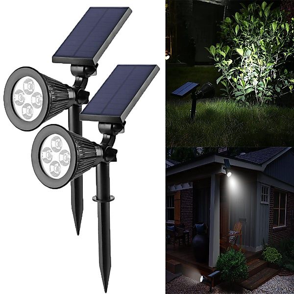 LETGOSPT LED Solarleuchte 2/4 Stück 4LED günstig online kaufen