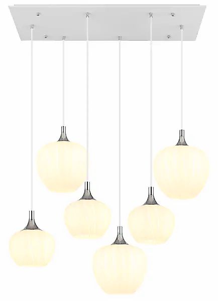 GLOBO LIGHTING Hängeleuchte »MAXY« E27 1 Stk. Hängelampe weiß Glas opal Dek günstig online kaufen