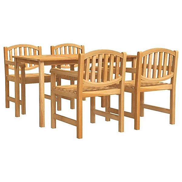 vidaXL 5-tlg Garten-Essgruppe Massivholz Teak Modell 101 günstig online kaufen