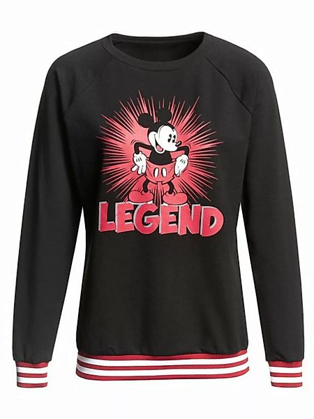 Mickey & Minnie Mouse Mickey Mouse Legend Damen Sweatshirt schwarz günstig online kaufen