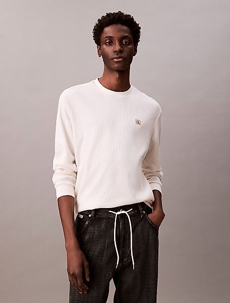 Calvin Klein Jeans  Langarmshirt LS WAFFLE BADGE CREW LV040EM217 günstig online kaufen