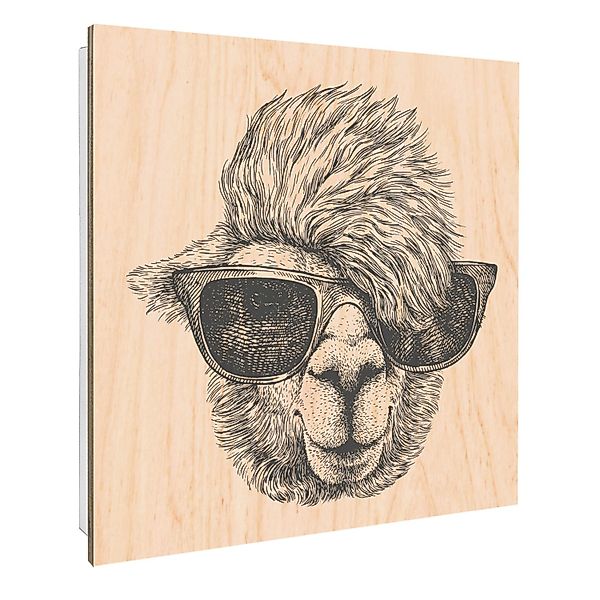 Banjado Schlüsselkasten mit Holzfront 30x30cm Weiß Scharnier Links 50 Haken günstig online kaufen