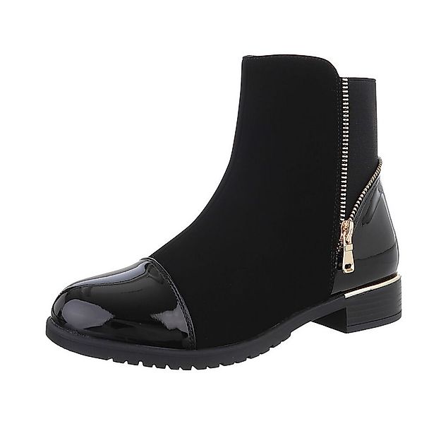 Ital-Design Damen Elegant Stiefelette (87417715) Blockabsatz Flache Stiefel günstig online kaufen