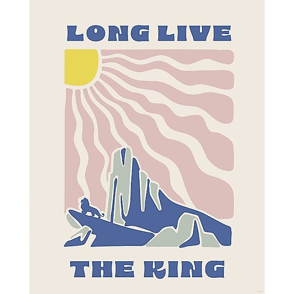 Komar Wandbild Disney The Lion King Pride Rock 40 cm x 50 cm Beige günstig online kaufen