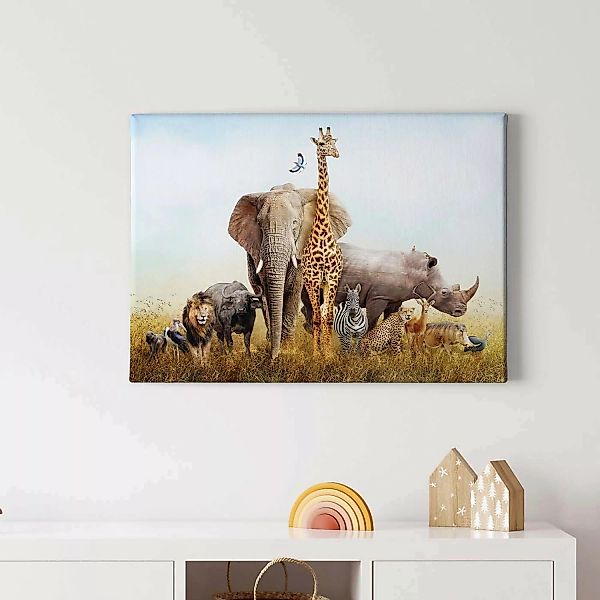 Bricoflor Leinwandbild Mit Afrika Motiv Wandbild Mit Safari Design Ideal Fü günstig online kaufen