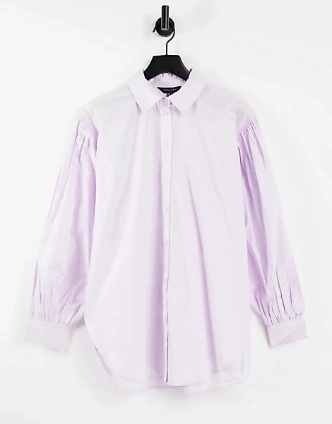 New Look – Popeline-Hemd in Flieder-Lila günstig online kaufen