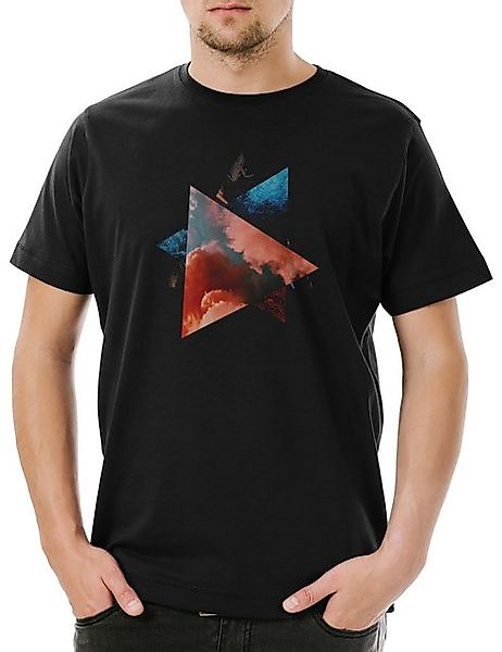 Urban Backwoods Print-Shirt Abstract Triangles Herren T-Shirt Modern Art Mo günstig online kaufen