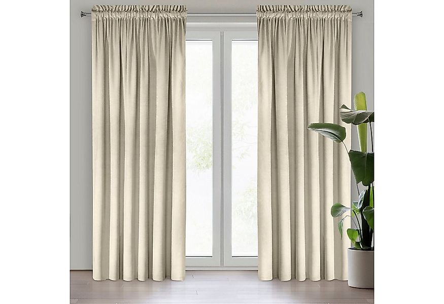 Design91 Vorhang Samtvorhänge 140x270 cm 135x300 cm (1 St), Kräuselband, bl günstig online kaufen