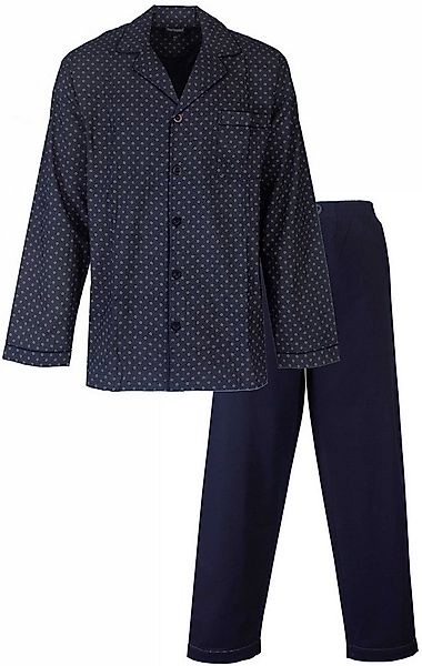 Paul Hopkins Schlafanzug Modischer Herren Pyjama geknöpft (2 tlg) Baumwolle günstig online kaufen