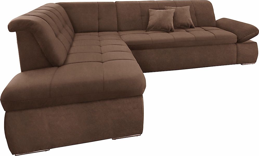 DOMO collection Ecksofa »NMoric incl. Zierkissen B/T/H: 273/216/80 cm L-For günstig online kaufen