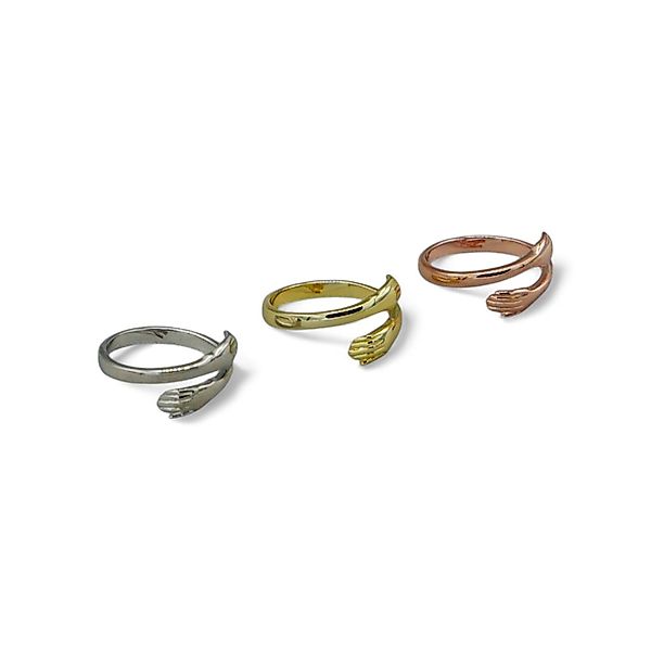 Eyecatcher Silberring Umarmende Hände 925 Sterling günstig online kaufen
