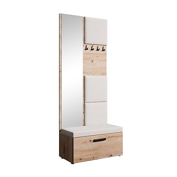 Beautysofa Garderobenschrank MARGARET III mit gepolsterten günstig online kaufen