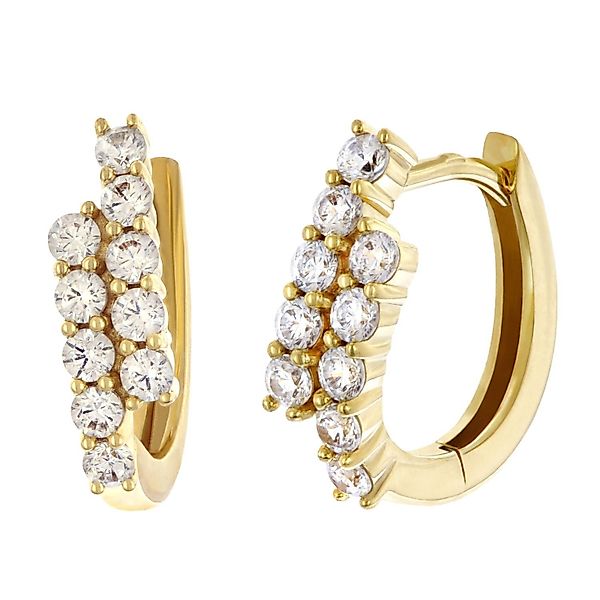 Glizz Paar Creolen Damen-333 Gold Klapp-Mit günstig online kaufen