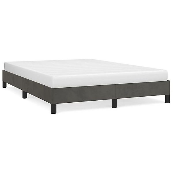 furnicato Bettgestell ohne Matratze Dunkelgrau 140x190 cm Samt (1-tlg) günstig online kaufen