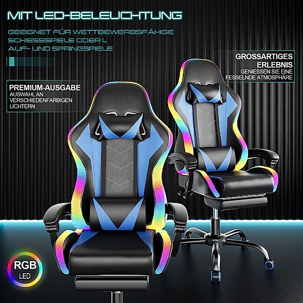 HOMALL Gaming-Stuhl LED Massage Bürostuhl mit günstig online kaufen