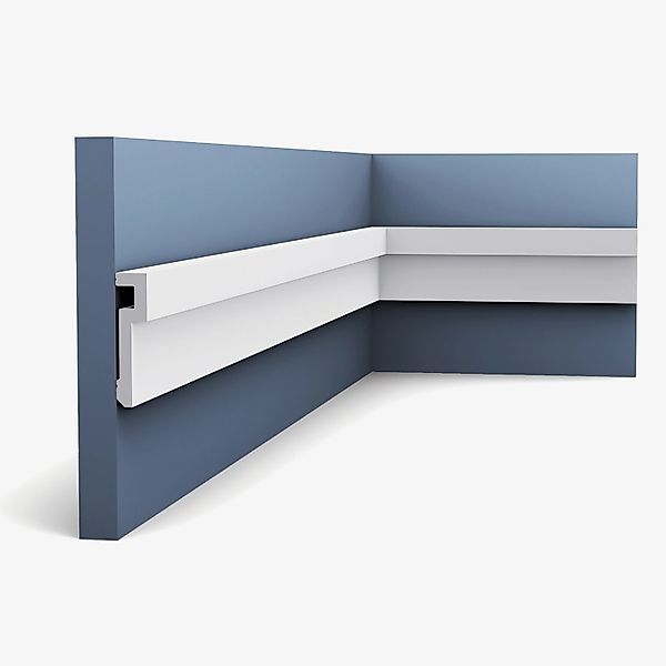 ORAC DECOR PX198 MODERN U-STEPS Wandleiste Zierleiste Sockelleiste Eckleist günstig online kaufen